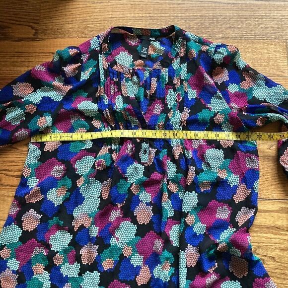 H & M Sheer Honeycomb Print Long Line Tunic Women’s Size 12 - Picture 10 of 11